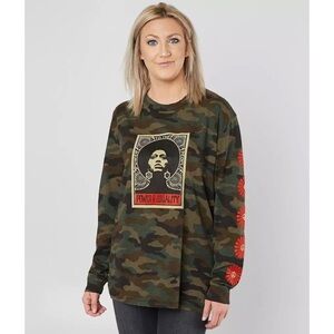Obey- Women’s Camo Afrocentric Long Sleeve- XS